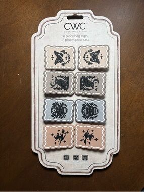 CWC halloween Bag Clips - Beige, Gray & Blush (8-Pack)